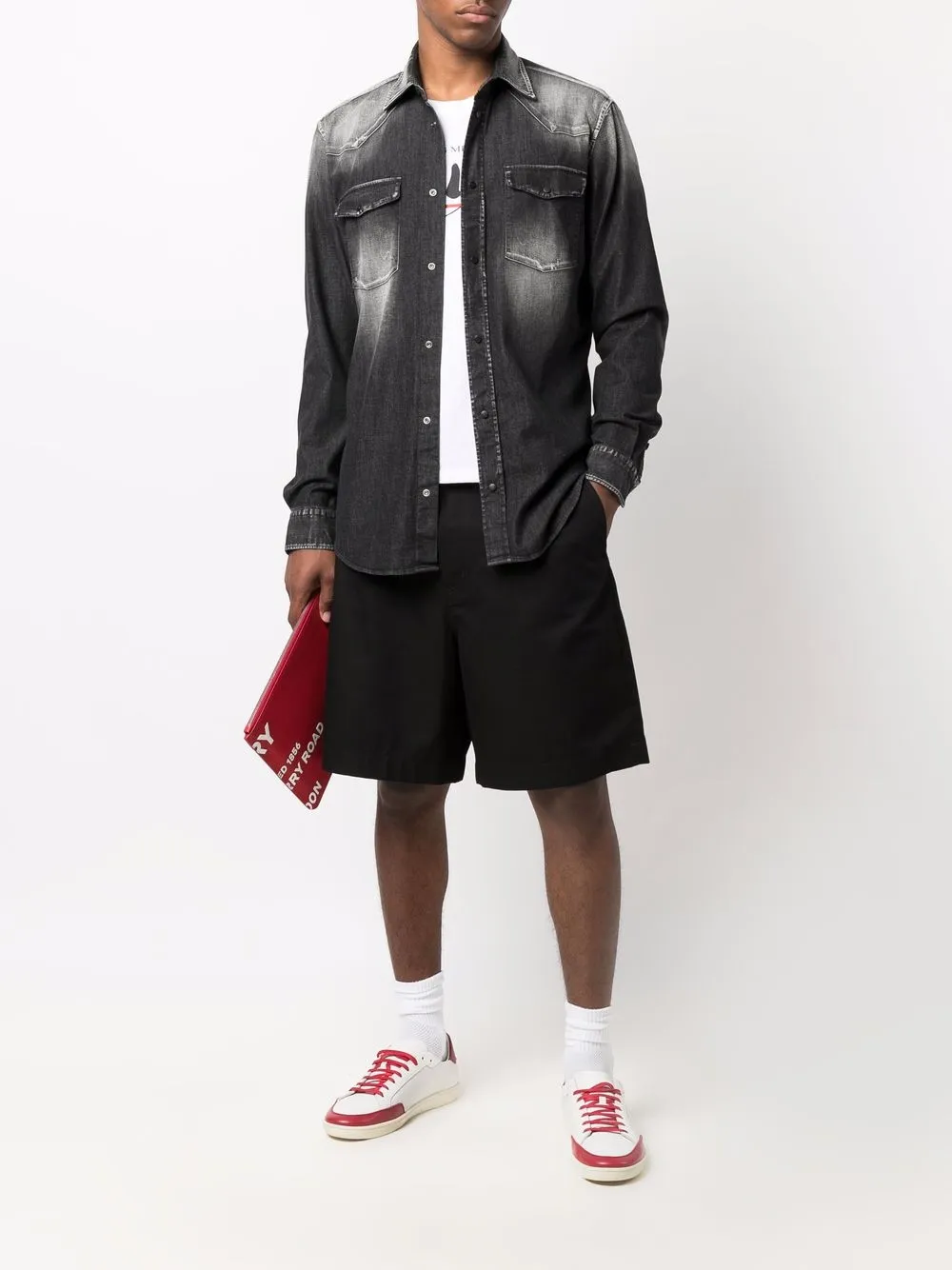 DONDUP Denim overhemd - Zwart