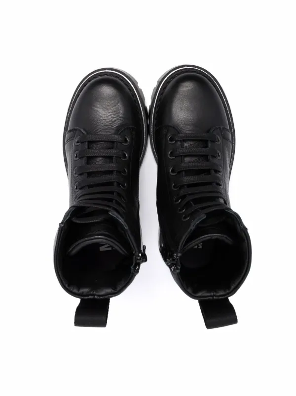 MM6 Maison Margiela Kids Side logo-print Boots | Black