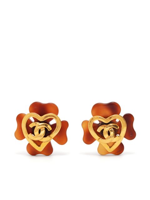 chanel tortoise earrings