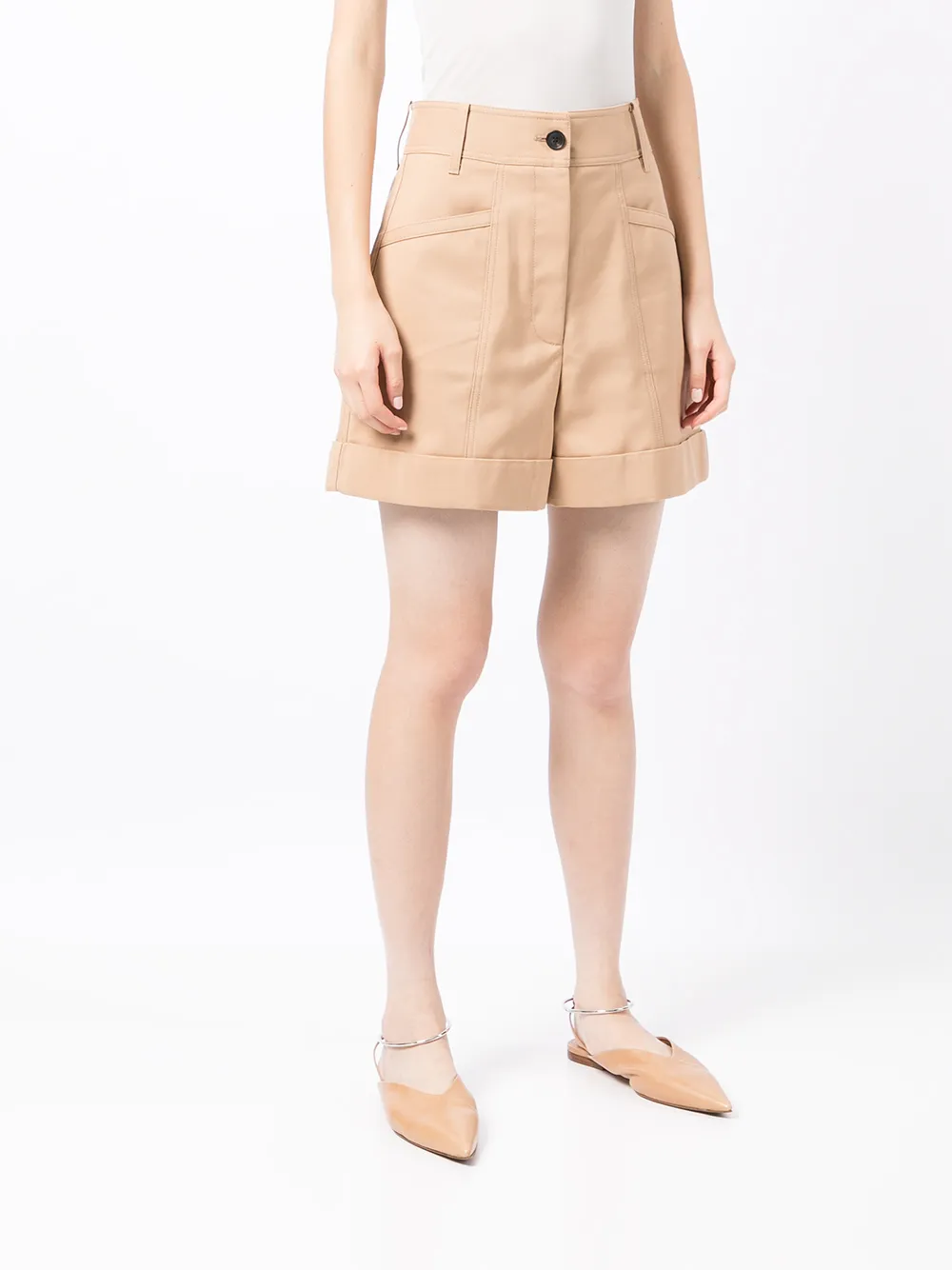 фото Victoria beckham шорты utilit широкого кроя