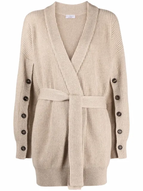 Brunello Cucinelli buttoned-sleeves cashmere cardigan