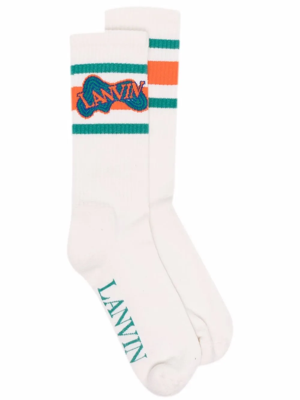 

Lanvin knitted logo socks - Blanco