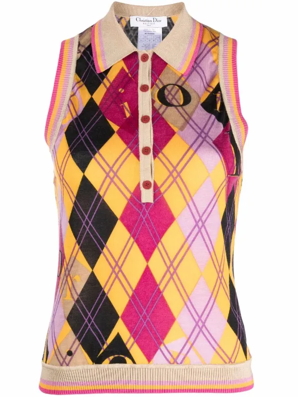 dior argyle sweater