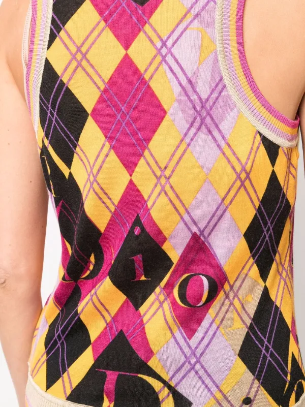 dior argyle sweater