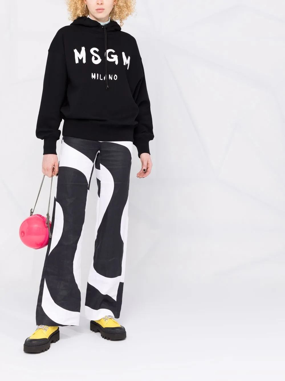 MSGM Hoodie met logoprint - Zwart