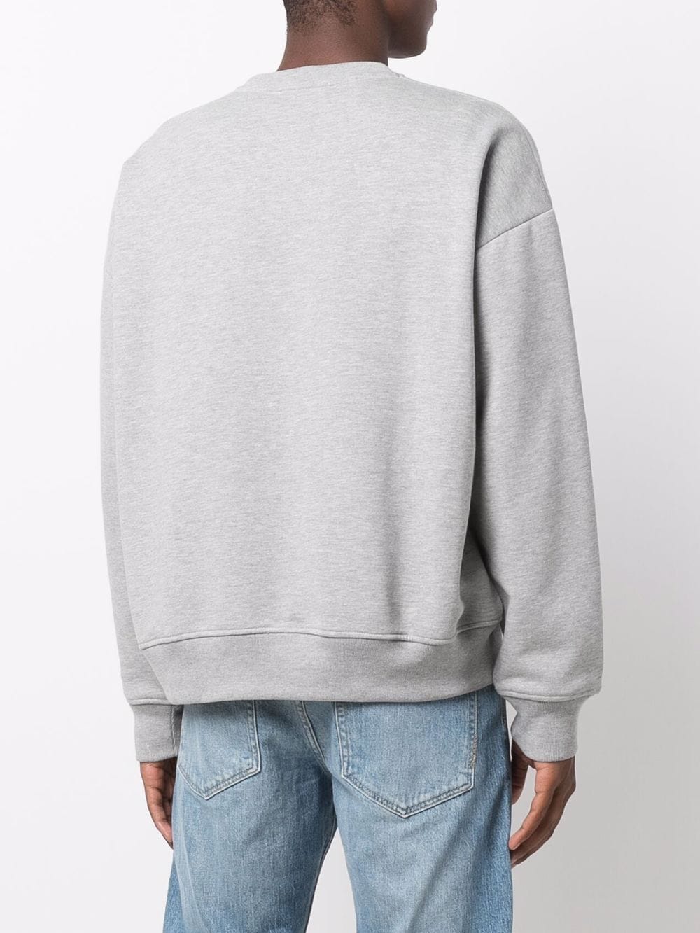 Shop 424 Embroidered Varsity-style Sweatshirt In Grey
