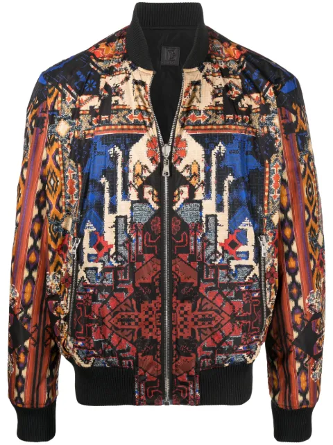 Balmain reversible graphic-print bomber jacket