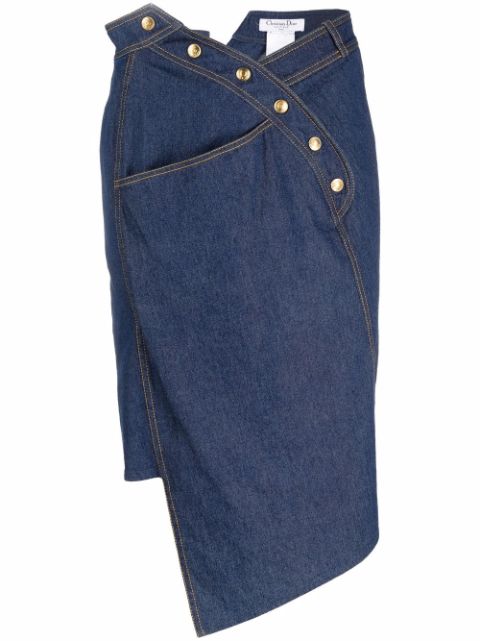 Christian Dior 2000s asymmetric denim skirt Women