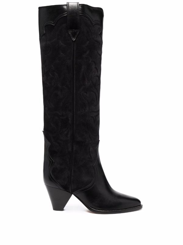 isabel marant embroidered boots