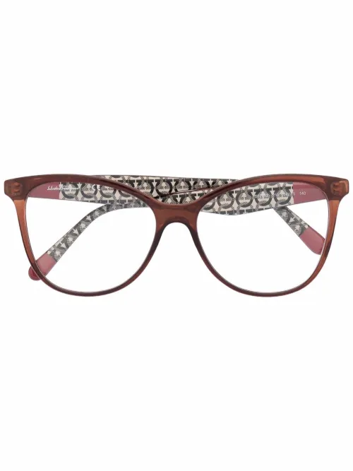 Lunettes de vue à plaque logo - Ferragamo Eyewear - Modalova