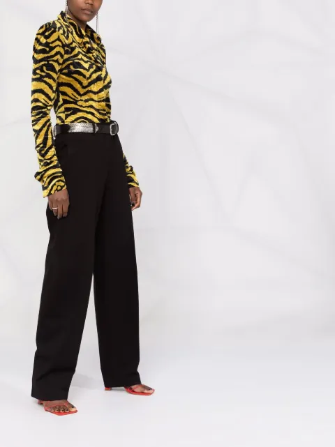 The Attico zebra-print Padded Shoulder 