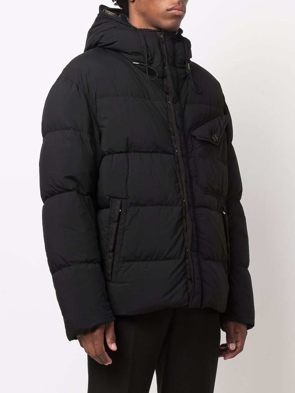 Shop Ten C Zip-up Padded Coat In Schwarz