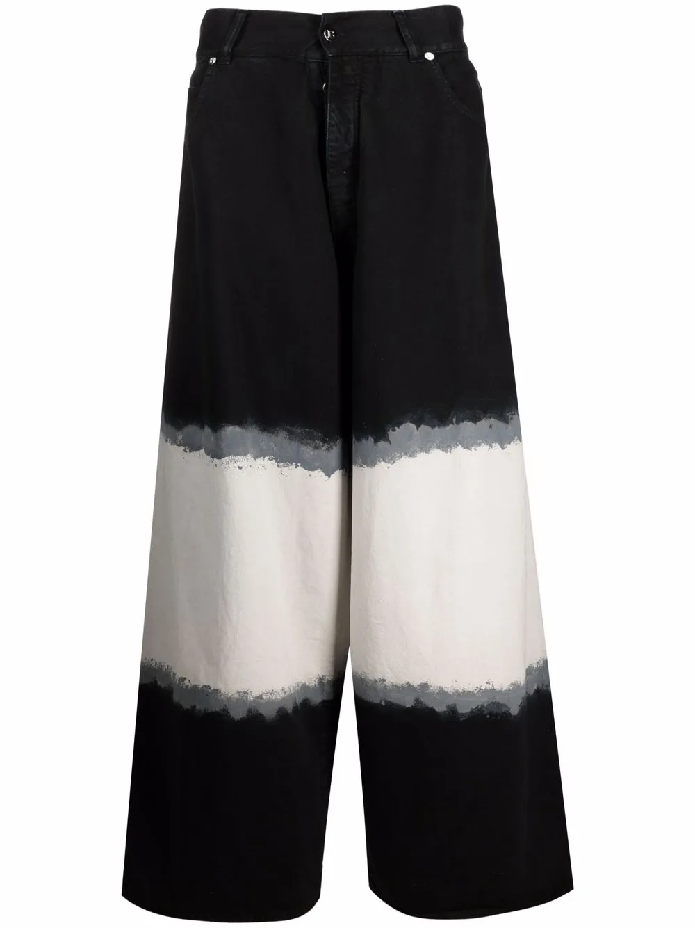 

Balmain tie dye wide-leg denim jeans - Black