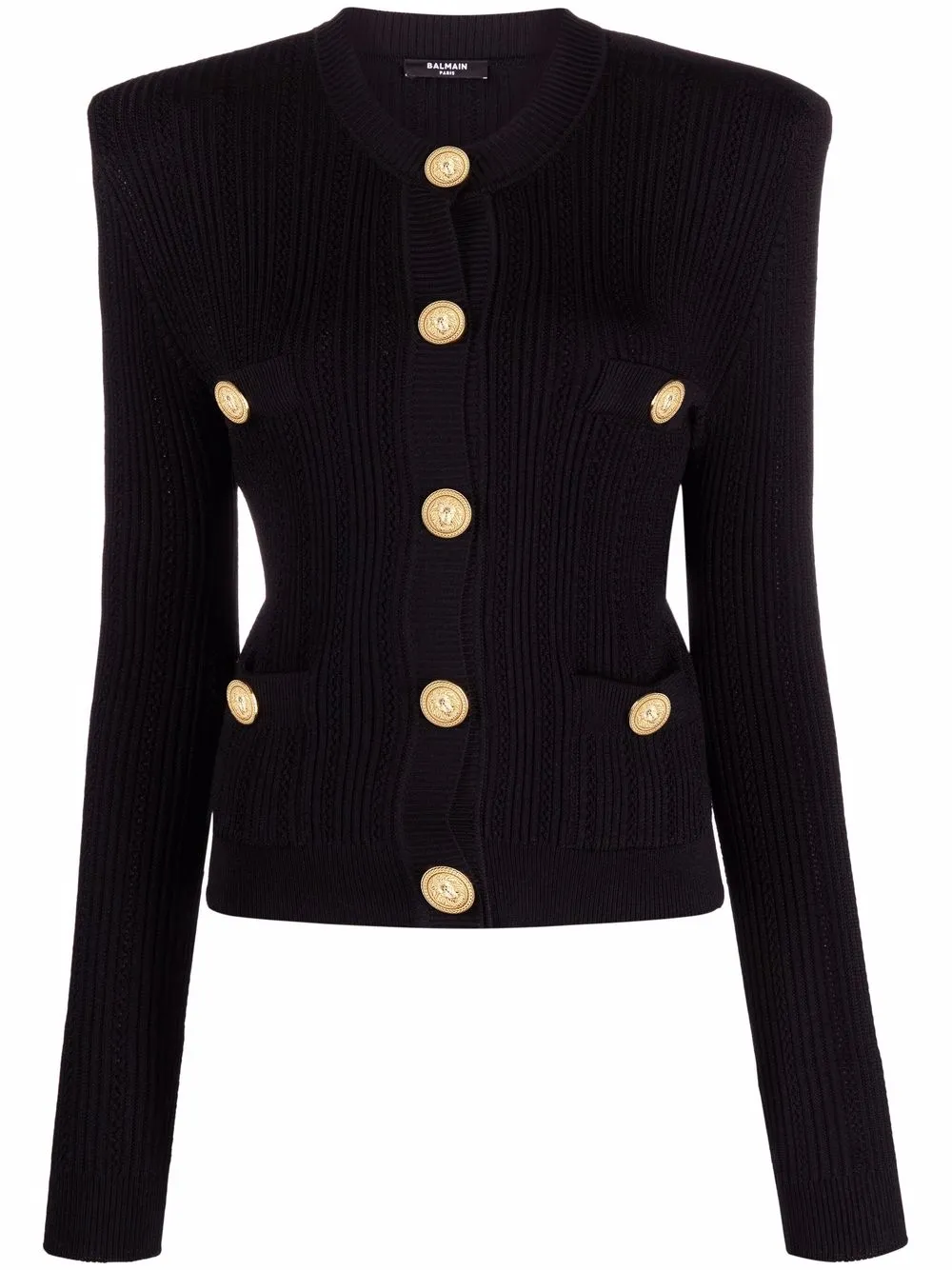 

Balmain button-up cropped cardigan - Black