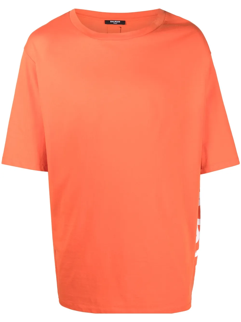 

Balmain side logo-print oversize T-shirt - Orange