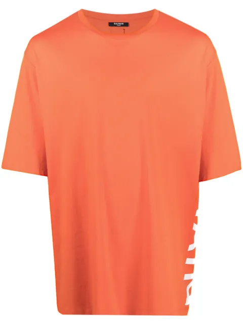 Balmain side logo-print oversize T-shirt