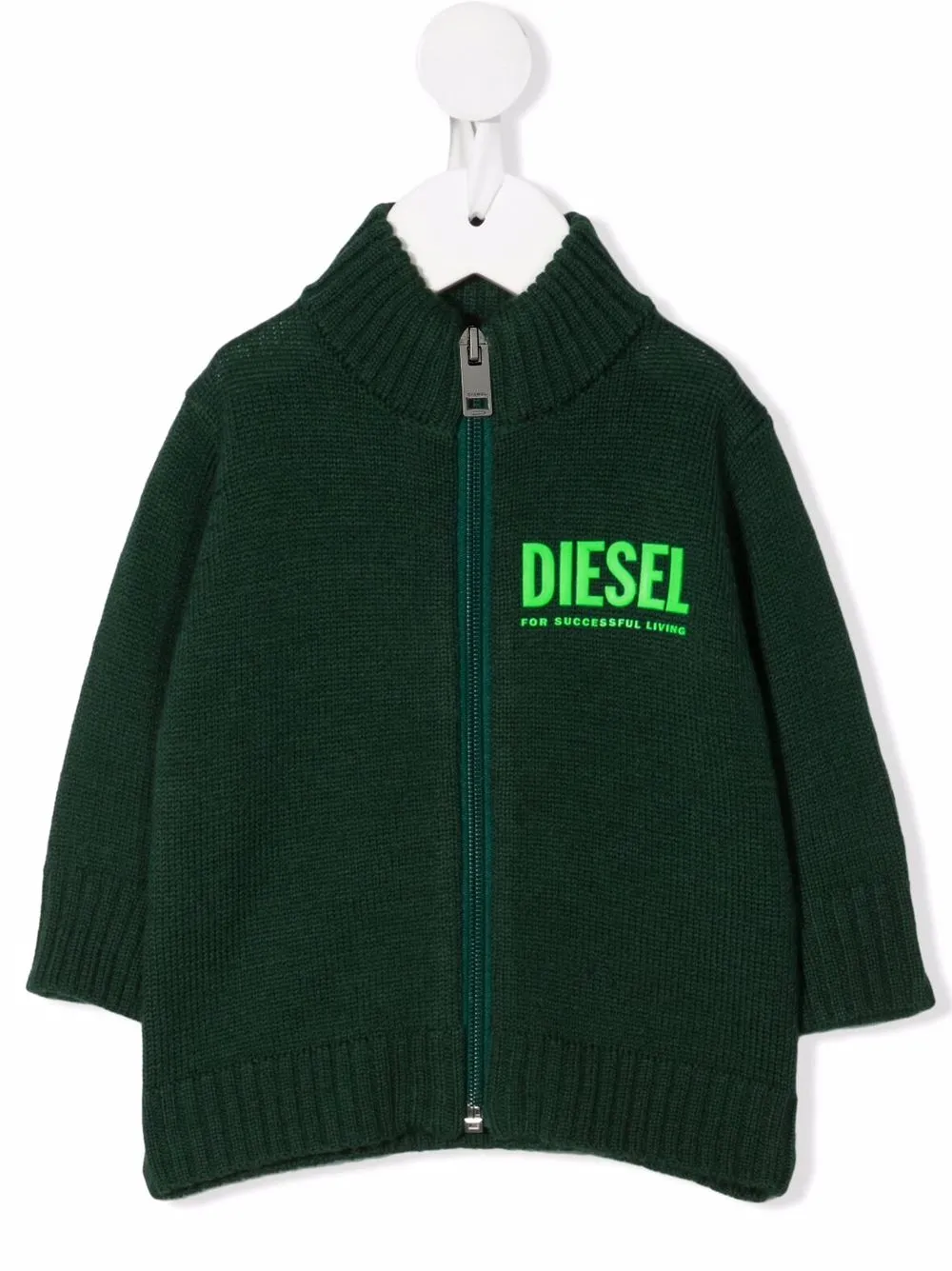 

Diesel Kids logo high-neck jumper - Green