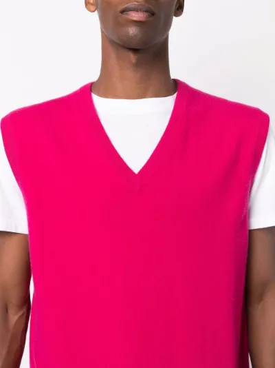 longline cashmere-blend sweater vest 