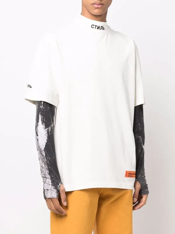 Heron Preston logo-patch mock-neck T 