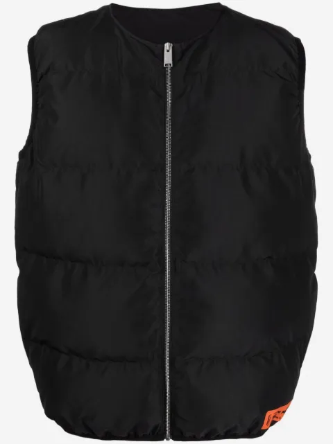 Heron Preston logo-tape padded gilet