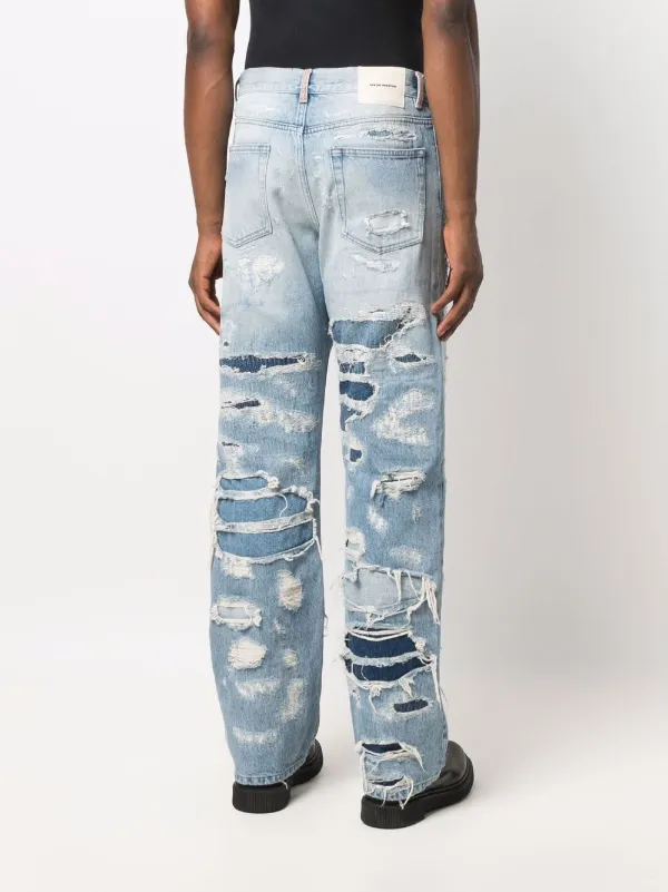 Heron Preston Distressed Effect Jeans - Farfetch