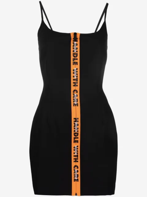 Heron Preston gabardine zipped short dress
