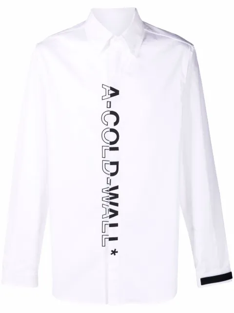 A-COLD-WALL* vertical logo print shirt