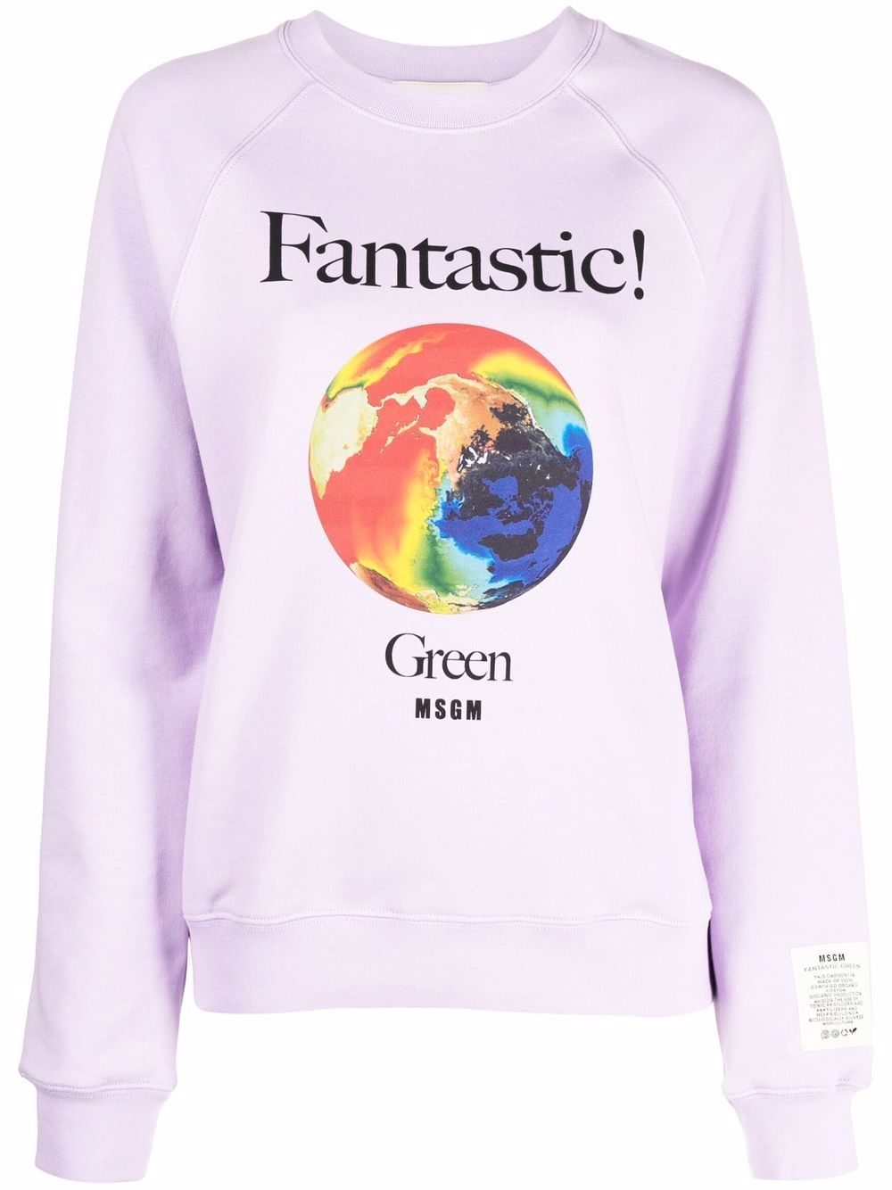 

MSGM sudadera con estampado gráfico - Morado