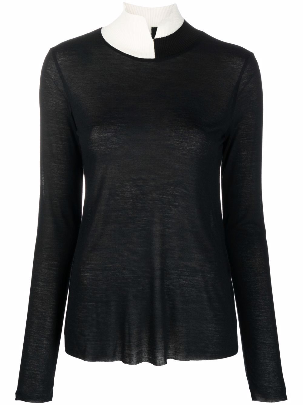 фото Pierantoniogaspari asymmetric-neck fine-knit jumper