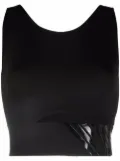 Ea7 Emporio Armani logo-print sports bra - Black