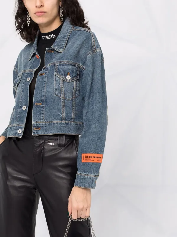 Heron Preston Cropped Denim Jacket 