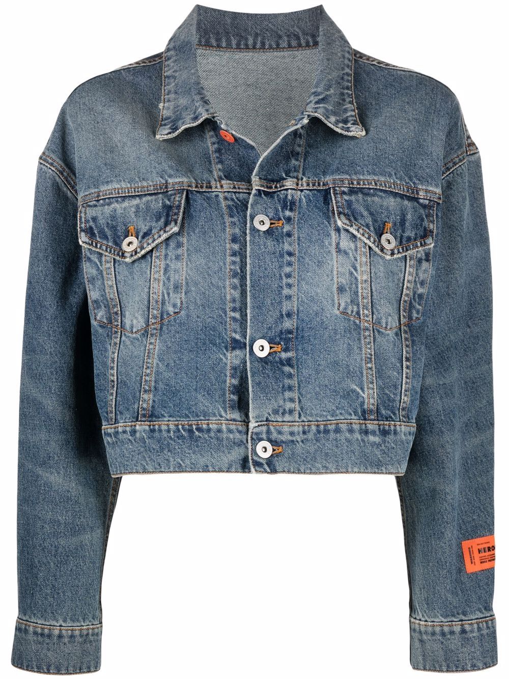 Heron Preston Cropped Denim Jacket - Farfetch