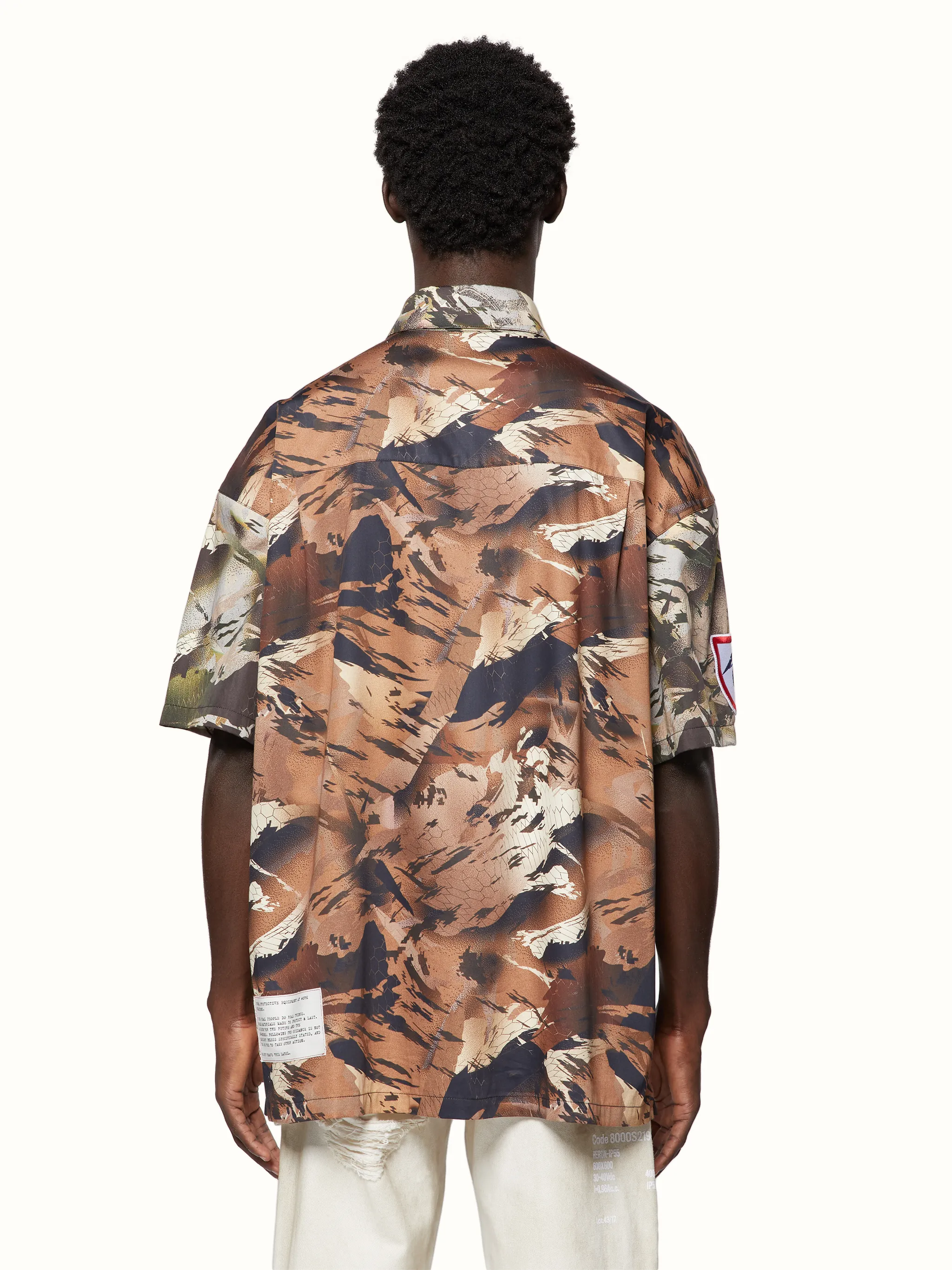 CAMO POPELINE BOWLING SHIRT