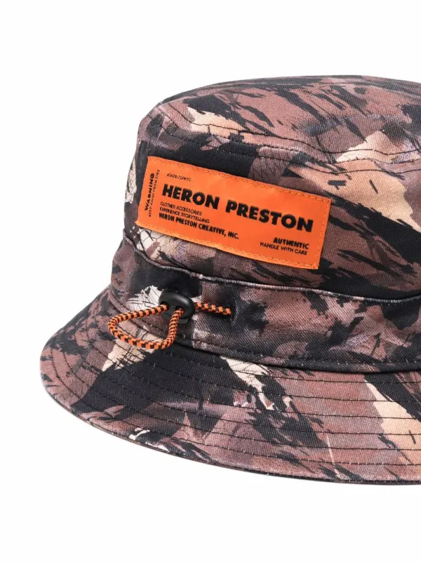 Heron Preston СТИЛЬ-logo Camo Bucket 