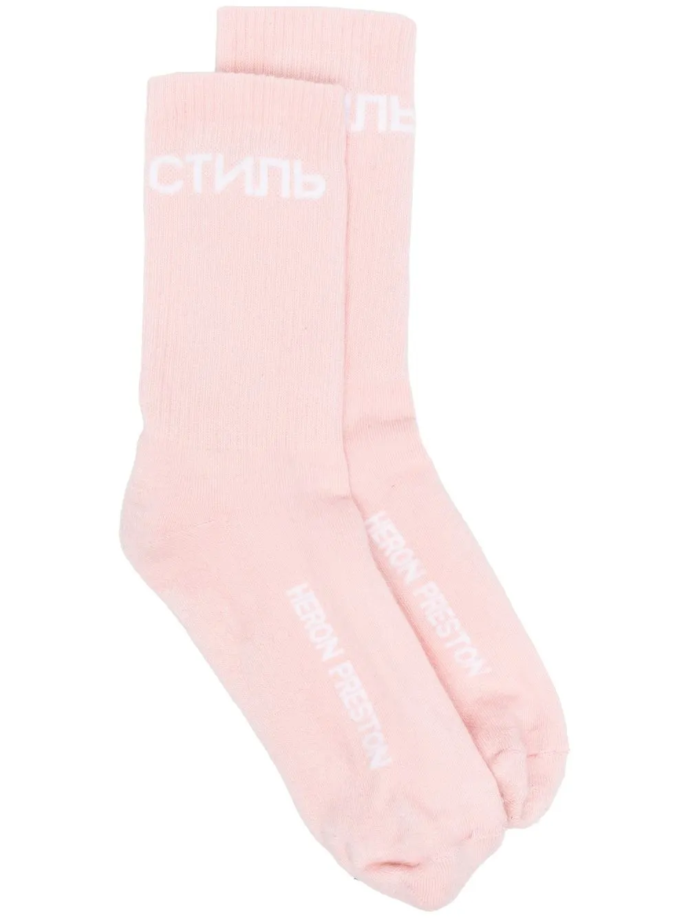 

Heron Preston intarsia-knit logo socks - WHITE BLACK