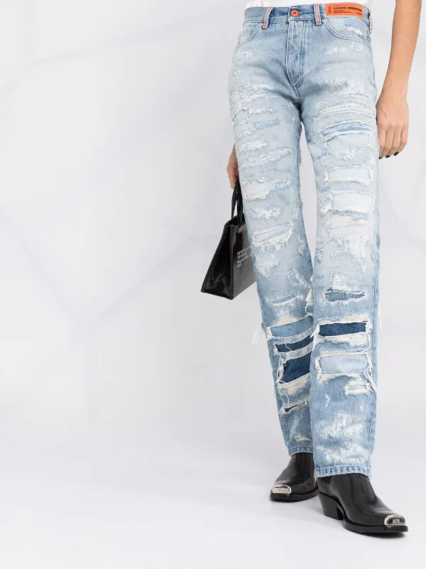 Heron Preston Super Distressd Jeans 
