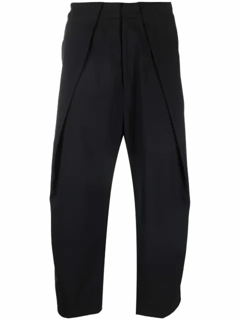 Balmain pantalones rectos con diseño drapeado