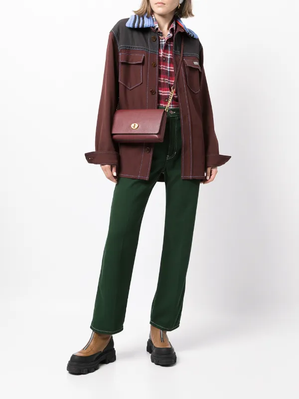 crosstown x leather crossbody bolsa