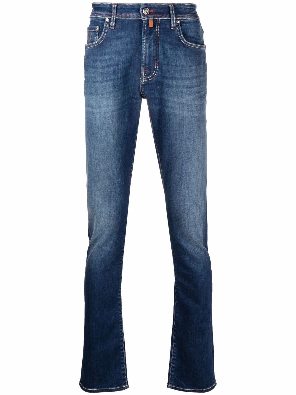 фото Jacob cohen джинсы кроя слим с вышитым логотипом