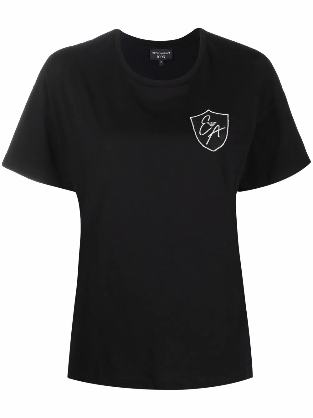 

Emporio Armani playera con parche del logo - Negro