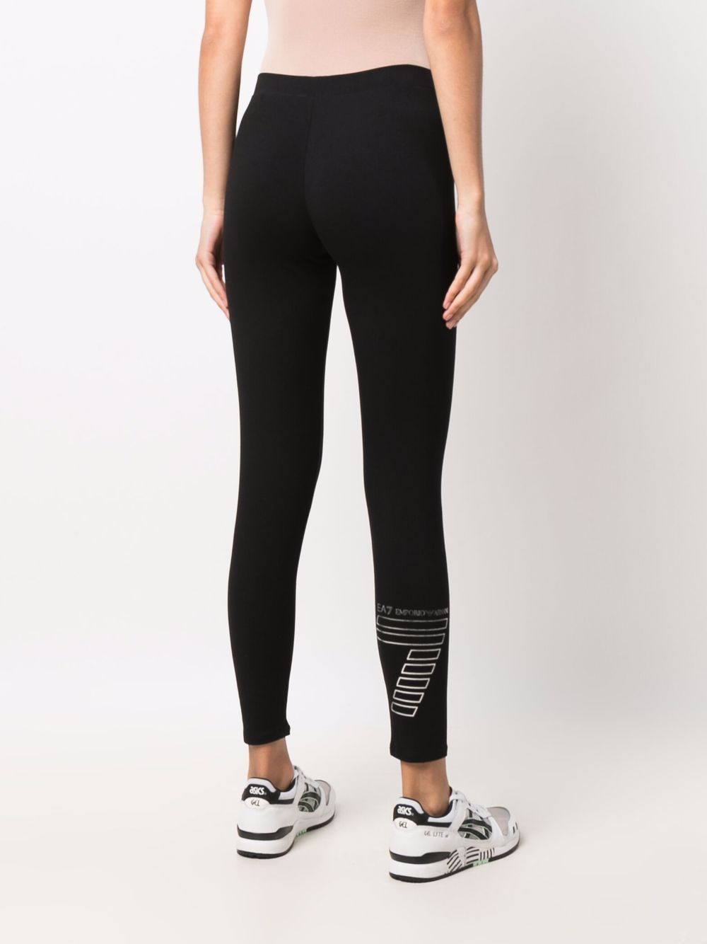 фото Ea7 emporio armani stretch-fit logo-print leggings