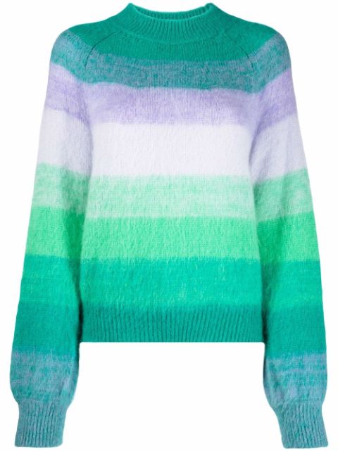 Maje stripe-pattern purl-knit Jumper - Farfetch
