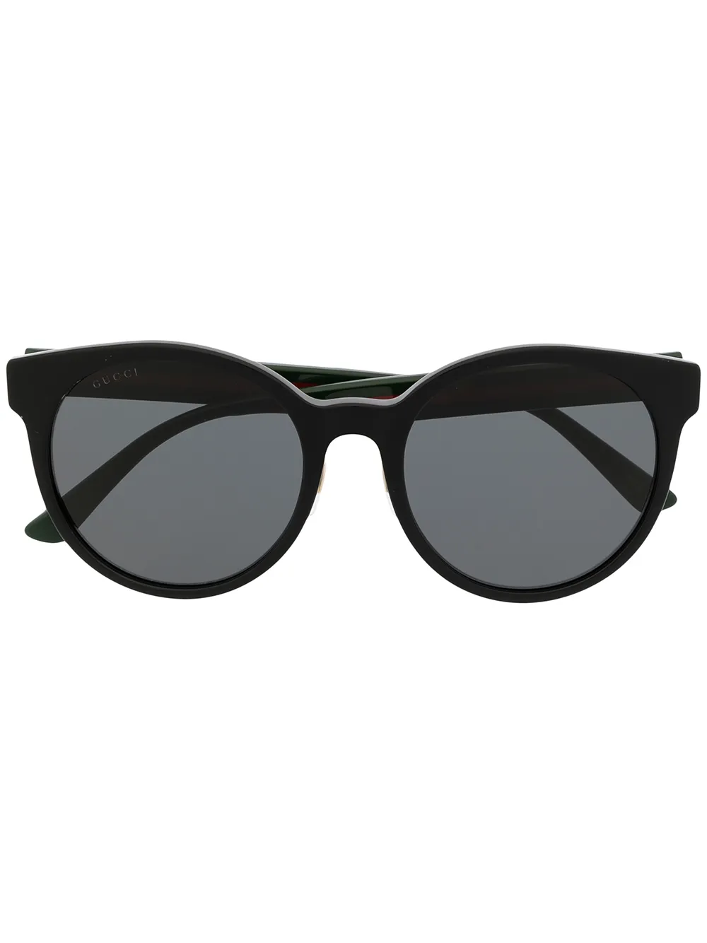 фото Gucci eyewear солнцезащитные очки в круглой оправе с отделкой web