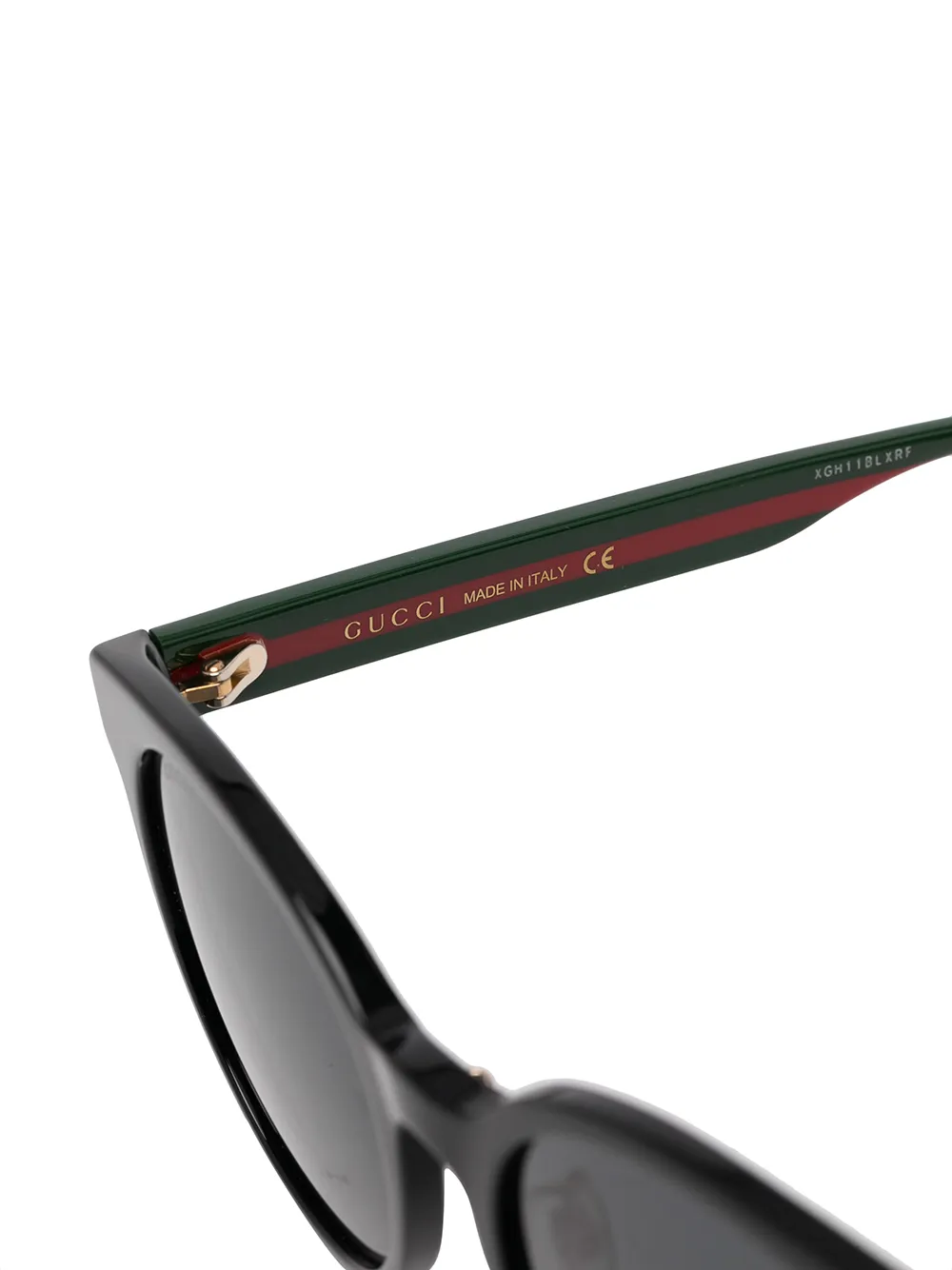 фото Gucci eyewear солнцезащитные очки в круглой оправе с отделкой web