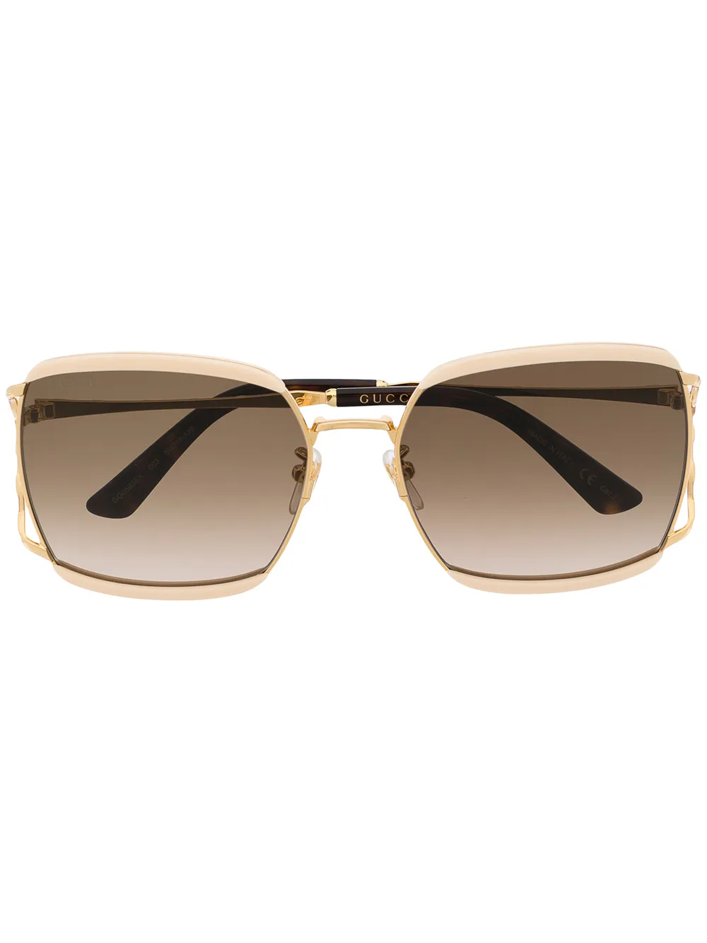 

Gucci Eyewear lentes de sol con armazón cuadrada - Dorado