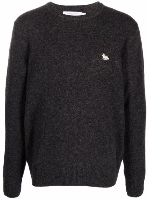 Maison Kitsune logo embroidered jumper Men