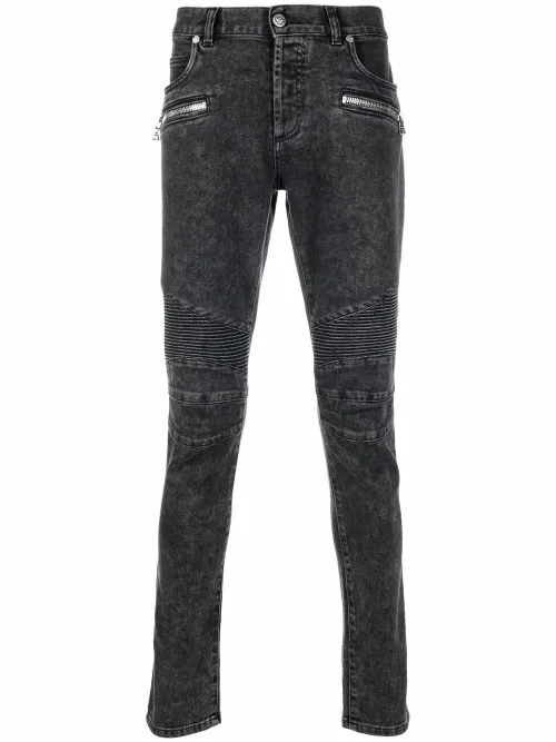 Jean slim à détails nervurés - Balmain - Modalova