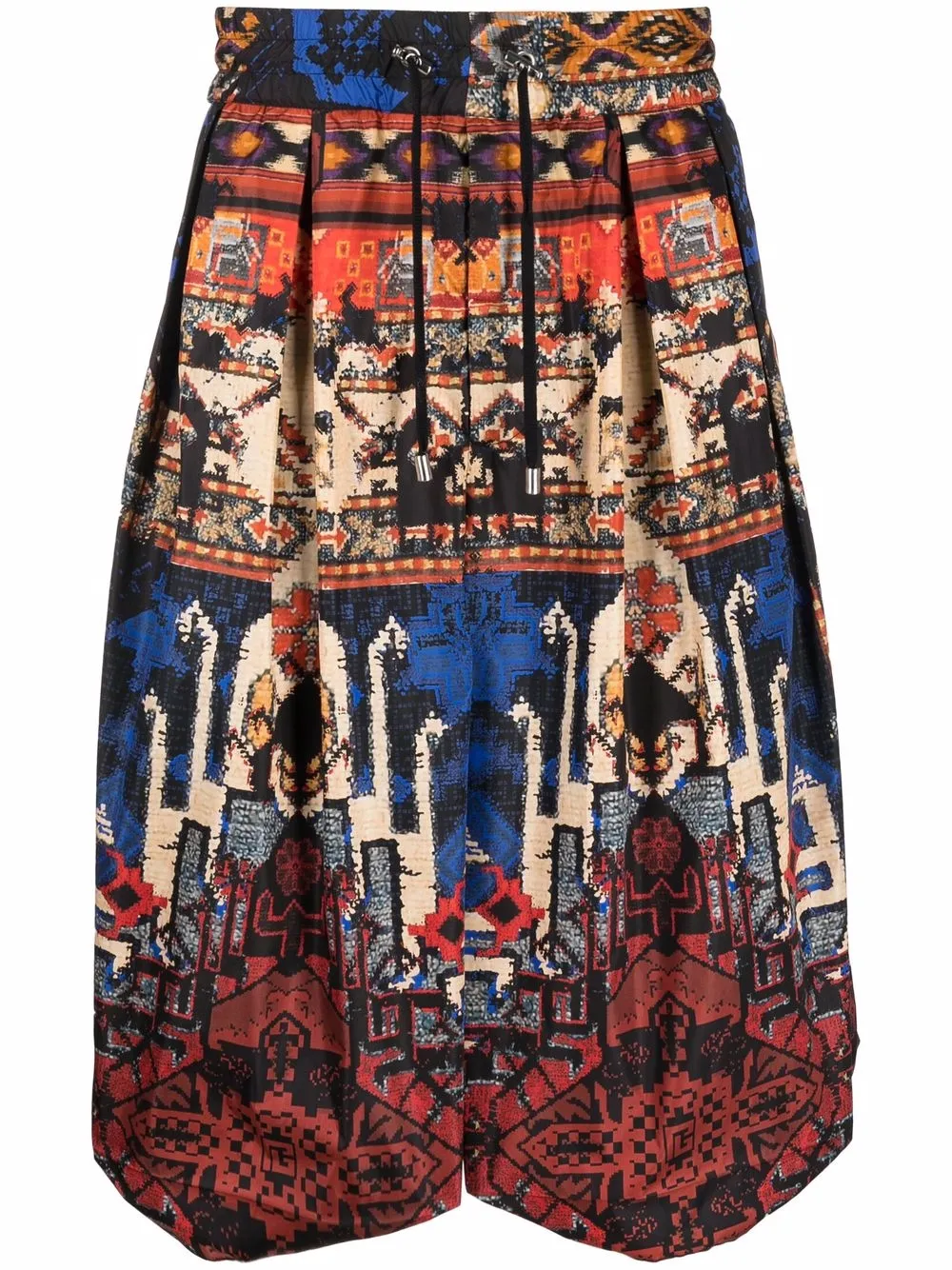 

Balmain graphic-print bermuda shorts - Brown