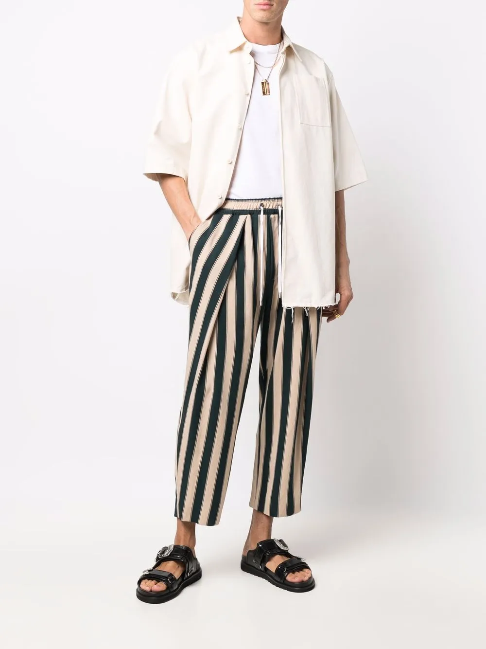 Balmain Gestreepte broek - Beige
