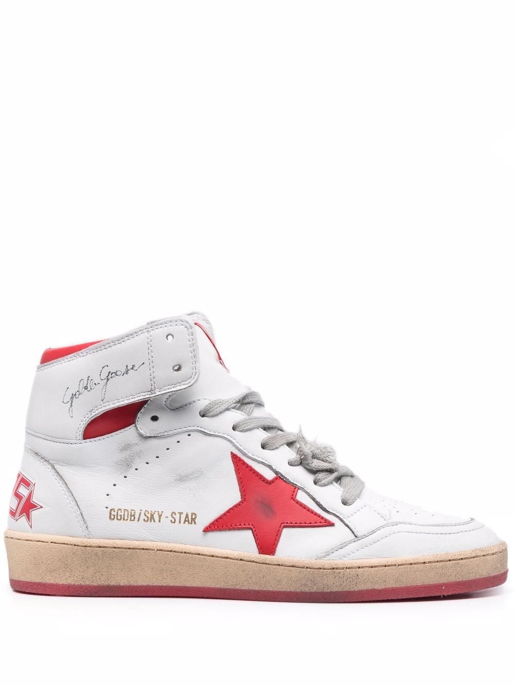 фото Golden goose высокие кеды sky-star